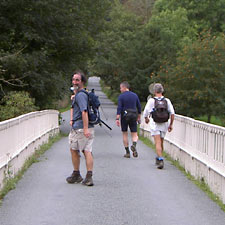 Jeremy, Peter and Ian on Llandinam bridge